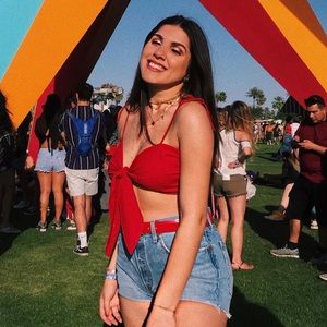 Red Tie Front Top UO